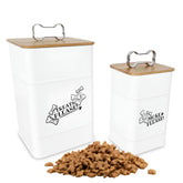 Rockyhaus treat container with airtight bamboo lid—large space for snacks
