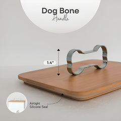 Rockyhaus airtight bamboo lid small unit saves counter space for treats