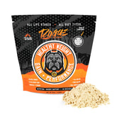 Rogue Pet Science Healthy Weight package front shows a high-calorie natural topper for weight gain.