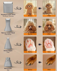 Roiffcly 4-in-1 heads for body and facial trimming