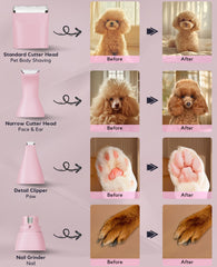 Roiffcly dog clippers two speeds 5500-6500rpm for body and delicate areas.
