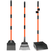 ROIUBPO pooper scooper with detachable long handle enables comfortable, upright cleanup.