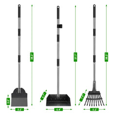 ROIUBPO Pooper Scooper detachable tubes and clips enable quick assembly and storage.