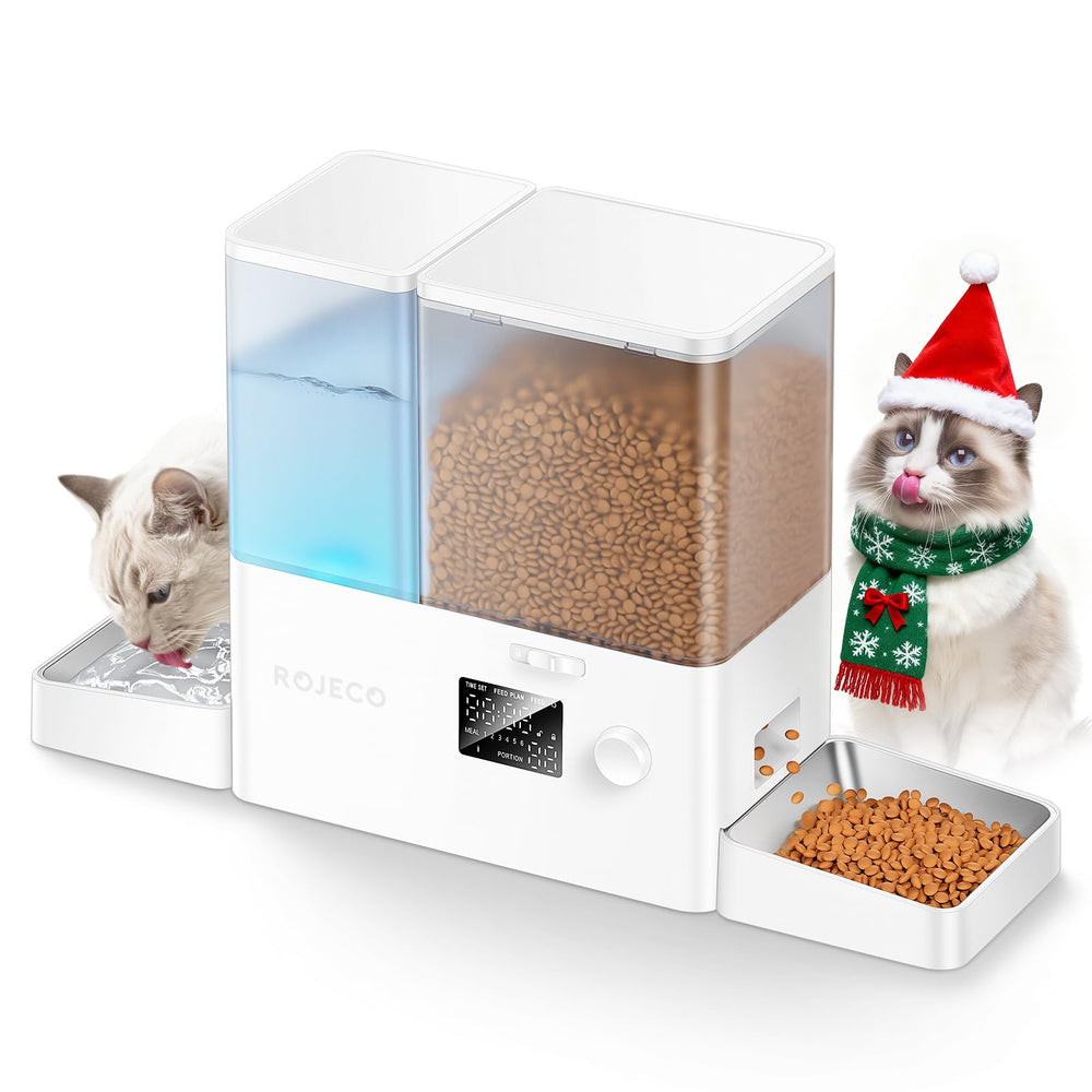 ROJECO 36Cups feeder front view shows large capacity for multi-pet homes.