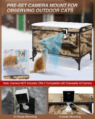 Rolimate indestructible x-large outdoor cat house escape door enables safe retreat.