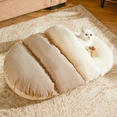Romaneco cat bed corduroy exterior provides warm comfort for cozy naps.