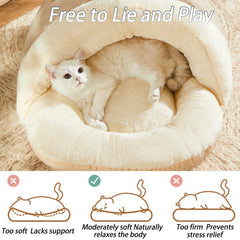 Romaneco slipper-shaped design creates a private, snug hideout for cats and small dogs.