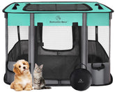 ROMANTIC BEAR dog playpen setup shows secure, spacious interior for relaxed play sessions.
