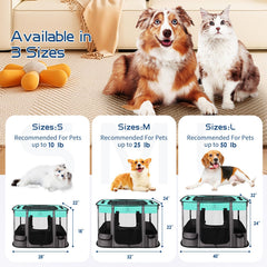 ROMANTIC BEAR pet playpen foldable design for easy transport and storage