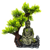 RONGWI Buddha tree statue in resin adds a natural centerpiece for your aquarium.