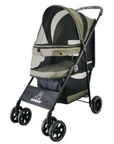 ROODO Escort 4Wheel Pet Stroller front view for easy outdoor walks.