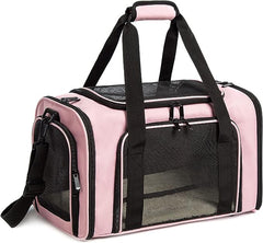 ROSEBB cat carrier soft-sided pink for comfortable travel