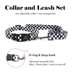 Roses&Poetry adjustable collar neck-size view showing 13–21 inch range.
