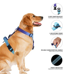 Roses&Poetry puppy harness front-attachment ideal for training and guidance.