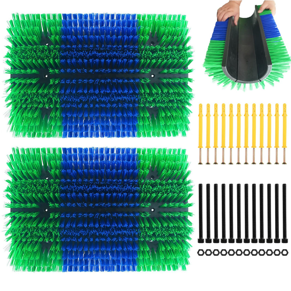 Rouisxue scratching brush back-plate flexible setup supports secure mounting around posts