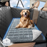 ROUWINNE backseat dog bed non-slip bottom keeps pets secure on the road.