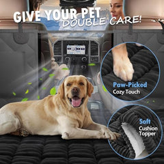 ROUWINNE backseat-extender protection keeps fur, stains, and spills away