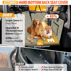ROUWINNE hard-bottom plate provides 420lbs support for larger dogs.