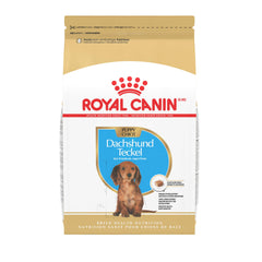 Royal Canin Dachshund Puppy kibble close-up showing texture for easy pickup and digestion
