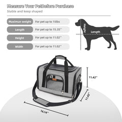 ROYPET carrier with anti-slip zippers securing pets during transit