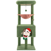 ROYPET Fashion Design 43.3-inch cat tree front view highlighting space-saving feline playground.