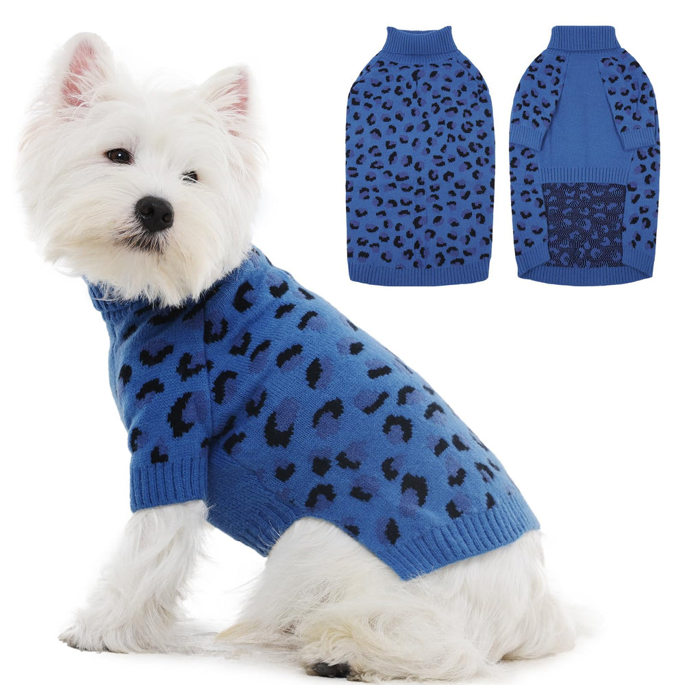ROZKITCH dog sweater denimblue M front view for cozy winter walks