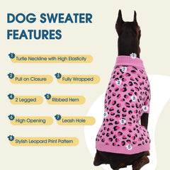 ROZKITCH foldable-turtleneck dog sweater enables easy on off and compact packing.