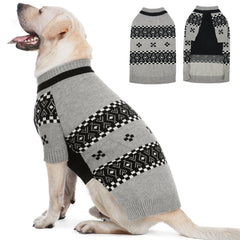 ROZKITCH large dog sweater with fair isle pattern delivers cozy warmth and holiday-style flair.