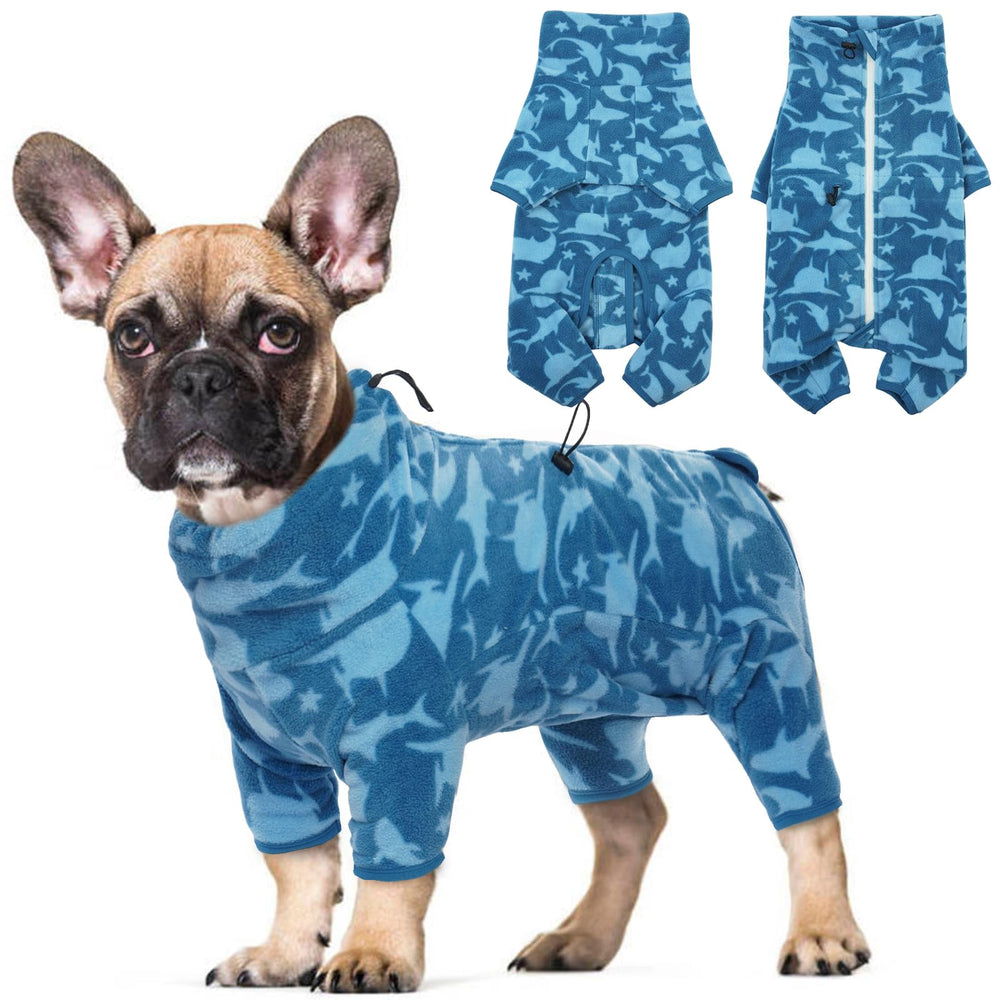 ROZKITCH Pajamas for Dogs front view shows full-body warmth