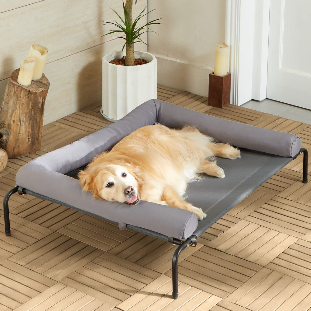 RRPETHOME cooling elevated dog bed with airflow for large dogs.