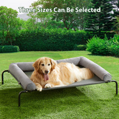 RRPETHOME large dog bed outdoors on patio highlighting roomy sleeping surface