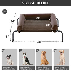 RRPETHOME large elevated cooling dog bed pillow shows removable head and neck support