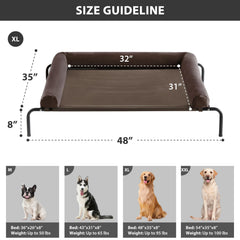 RRPETHOME large elevated dog bed mesh for cooling comfort outdoors.