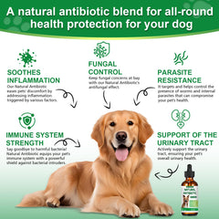RUAKPL dog antibiotics dropper enables easy, weight-based dosing.