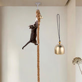 Rubierine cat climbing rope 2in9ft close-up shows natural sisal for climbing and scratching.