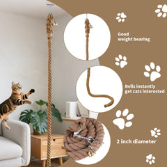 Rubierine sisal rope close-up highlights durable scratching surface for indoor cats.