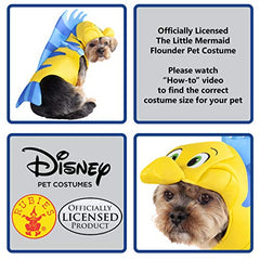 Rubies Flounder pet costume blue fins detail adds playful undersea look.