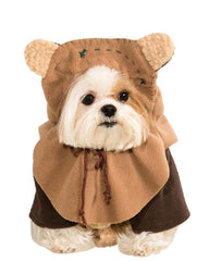 Rubies Star Wars Ewok pet costume front view shows cozy, screen-accurate design for pets