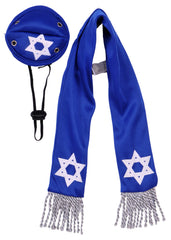 Rubies Yarmulke-Tallis Pet Set fringe tallis displayed for holiday celebrations