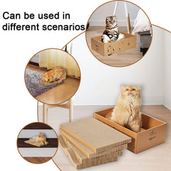 RUBMEOW furniture-protection scratching board emphasizes claw-safe outlet for furniture.