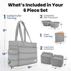 Rubyloo collapsible travel bowls grey perfect for quick water and food on outings