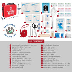 Rubyloo dog first aid kit includes slip leash for quick control during incidents.