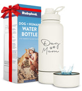 Rubyloo Dog Mom Water Bottle cap close-up highlighting leak-proof chug lid for clean hydration