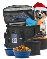 Rubyloo Doggy Bag charcoal front view highlights organized travel storage.