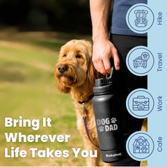 Rubyloo leak-proof chug lid minimizes spills during jogs and rides