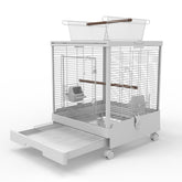Ruexue Clear View bird cage front panel for unobstructed viewing and bonding.