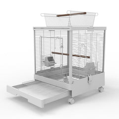 Ruexue Clear View bird cage front panel for unobstructed viewing and bonding.