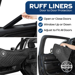 Ruff Liners Medium Seat Cover center-console mesh enhances airflow and pet visibility.