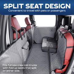 Ruff Liners XL floor cover with split-seat design enables easy seat access.