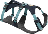 Ruffwear Flagline harness front view shows lightweight comfort for daily walks.